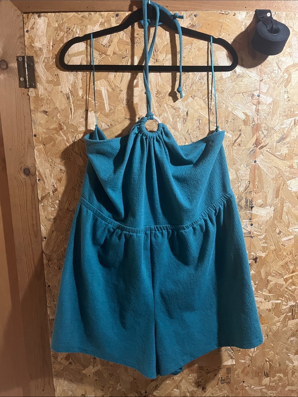 Strapless Teal Romper